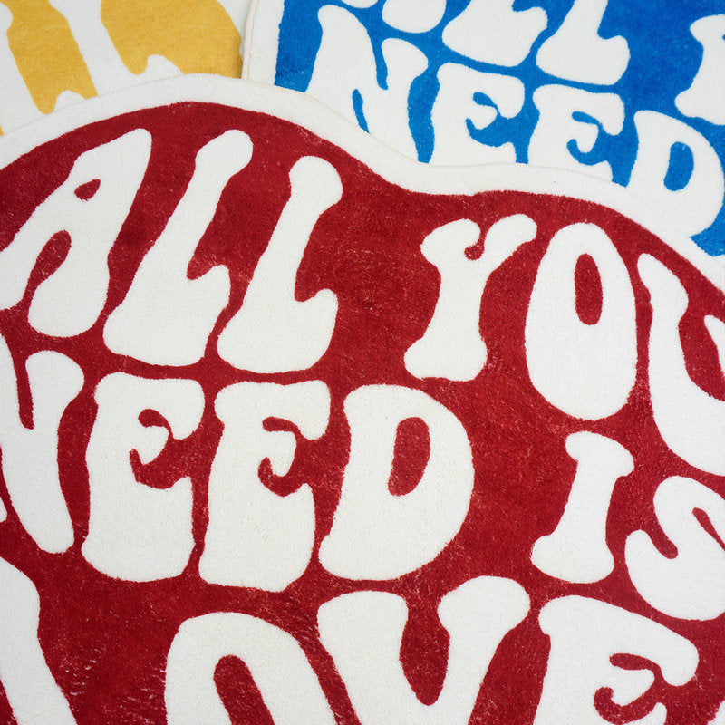 All You Need Is Love Rug (3 Colors) - Vellum Venture